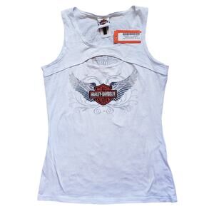 Harley-Davidson White Tank Top with Logo